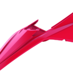 Parafango posteriore con portanumeri laterali POLISPORT BETA RR / Xtrainer rosso 2020–2024