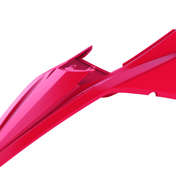 Parafango posteriore con portanumeri laterali POLISPORT BETA RR / Xtrainer rosso 2020–2024