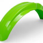 Parafango anteriore POLISPORT KAWASAKI KX 125 / 250 / 500 verde 1987–1992