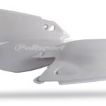 Portanumeri laterali POLISPORT KAWASAKI KX 125 / 250 bianco 2003–2008