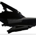 Portanumeri laterali POLISPORT SUZUKI RMZ 450 nero con protezione calore 2008–2017