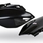 Portanumeri laterali POLISPORT YAMAHA YZ 250 F / 450 F nero con protezione calore 2006–2009