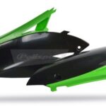 Portanumeri laterali POLISPORT KAWASAKI KX 250 F 450 F verde nero 2009–2012