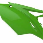 Portanumeri laterali POLISPORT KAWASAKI KX con protezione calore verde 2016–2020