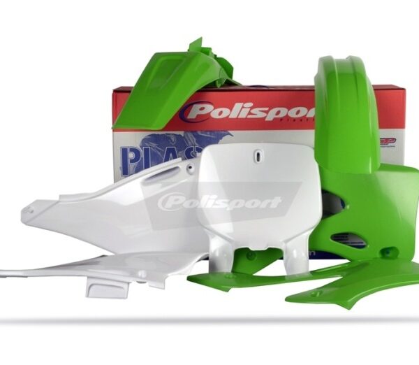 Kit plastiche POLISPORT Kawasaki KX 1999–2002 verde bianco