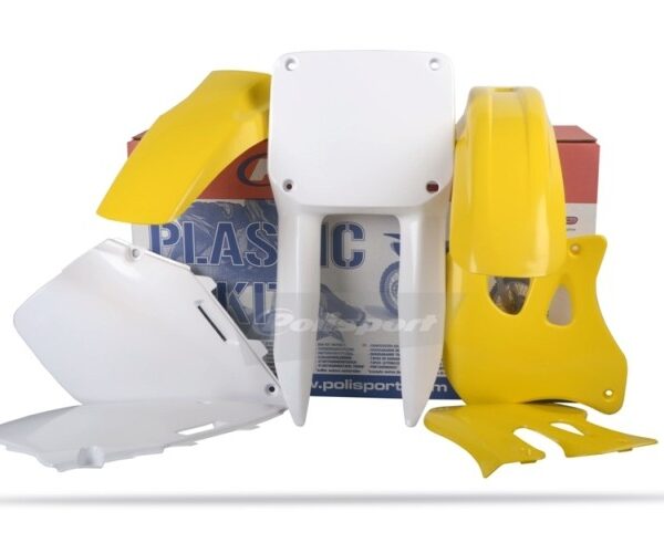 Kit plastiche POLISPORT Suzuki RM 1996–1998 giallo bianco
