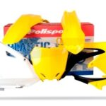 Kit plastiche POLISPORT Suzuki RMZ 450 2008–2017 giallo bianco