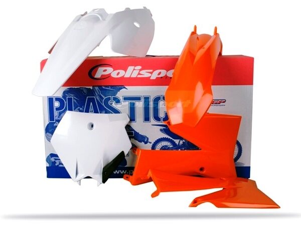 Kit plastiche POLISPORT KTM 85 SX 2006–2012 arancione bianco