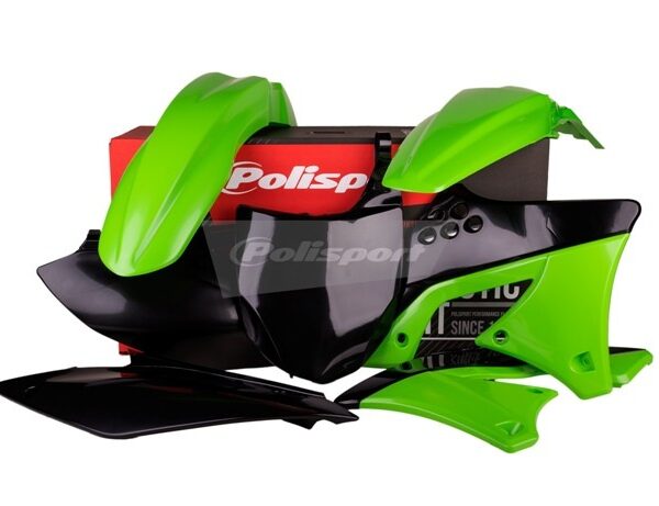 Kit plastiche POLISPORT Kawasaki KX 250 F 2009–2012 verde nero