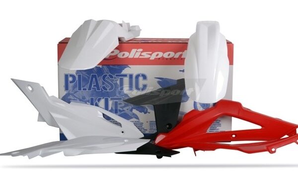 Kit plastiche POLISPORT Husqvarna TC TE 2009–2010 bianco rosso