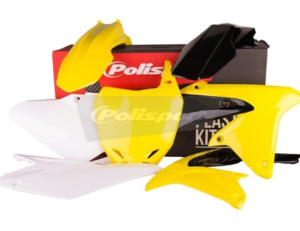 Kit plastiche POLISPORT Suzuki RMZ 450 2008–2017 giallo bianco