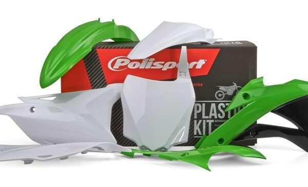 Kit plastiche POLISPORT Kawasaki KX 85 2014–2021 verde bianco