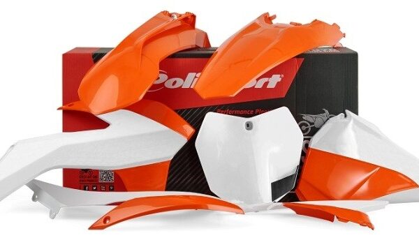 Kit plastiche POLISPORT KTM SX SX-F 2013–2016 arancione bianco
