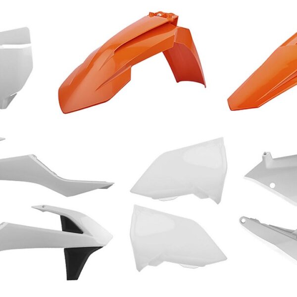 Kit plastiche POLISPORT KTM SX SX-F 2016–2018 arancione bianco