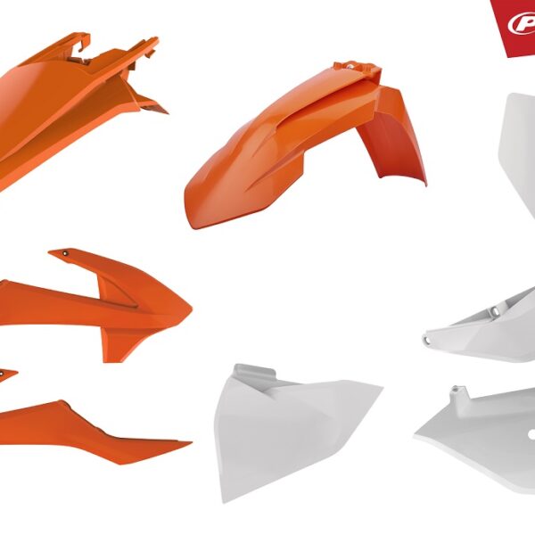 Kit plastiche POLISPORT KTM 85 SX 2018–2024 arancione bianco