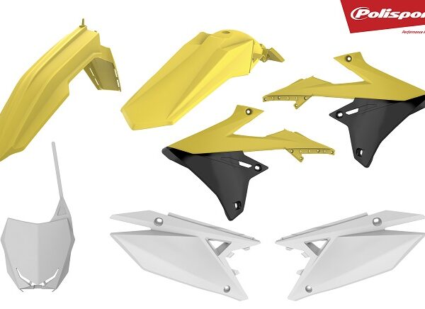 Kit plastiche POLISPORT Suzuki RMZ 250 450 giallo bianco
