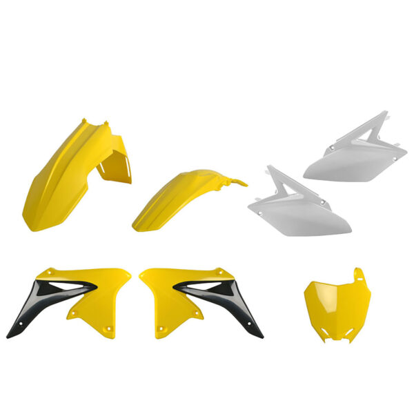Kit plastiche POLISPORT Suzuki RMZ 250 2010–2018 giallo bianco