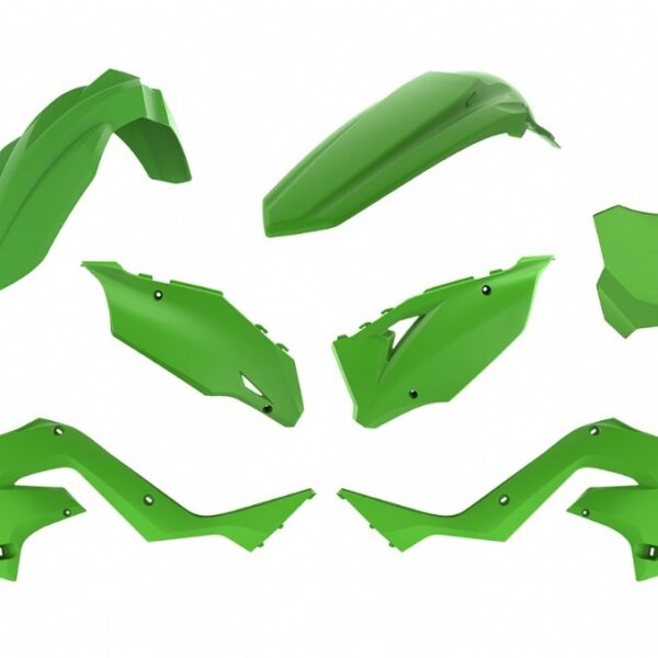 Kit plastiche restyling POLISPORT Kawasaki KX 2003–2008 verde KXF