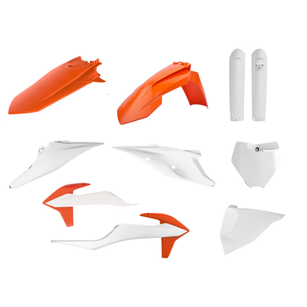 Kit plastiche POLISPORT KTM SX SX-F 2019–2022 arancione bianco