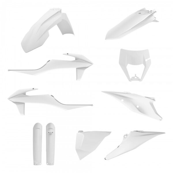 Kit plastiche POLISPORT KTM EXC EXC-F 2020–2023 bianco