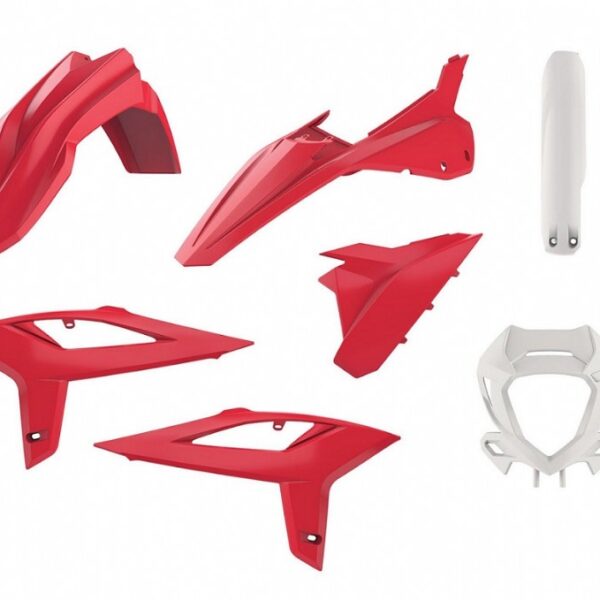 Kit plastiche POLISPORT Beta RR 2020–2022 rosso bianco