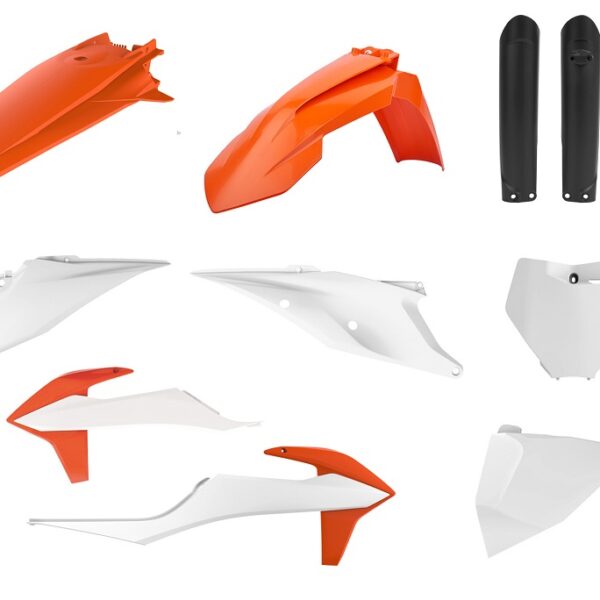 Kit plastiche POLISPORT KTM SX SX-F 2019–2022 arancione bianco