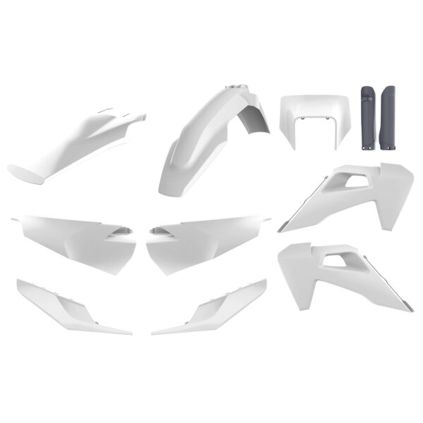 Kit plastiche POLISPORT Husqvarna FE TE 2020–2023 bianco nardo grey