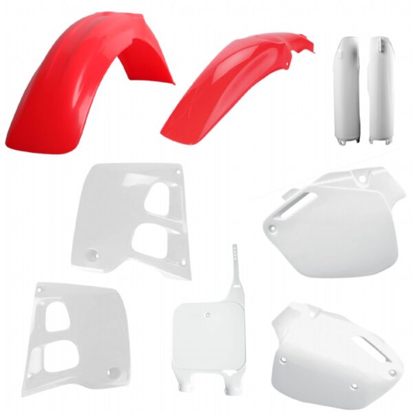 Kit plastiche POLISPORT Honda CR 1990–1992 rosso fluo bianco