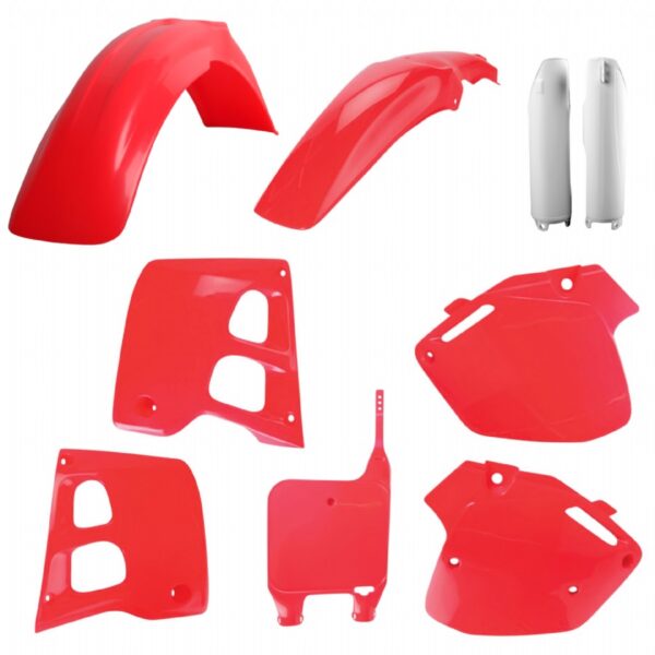 Kit plastiche POLISPORT Honda CR 1990–1992 rosso fluo bianco