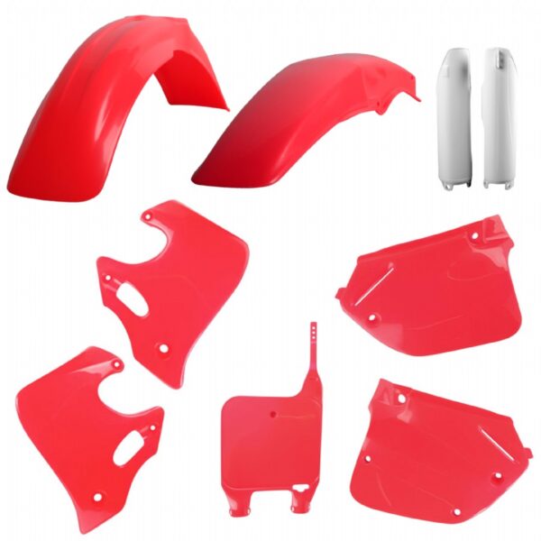 Kit plastiche POLISPORT Honda CR 1992–1994 rosso fluo bianco
