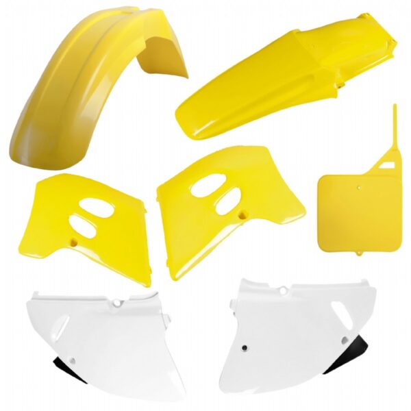 Kit plastiche POLISPORT Suzuki RM 1993–1995 giallo bianco