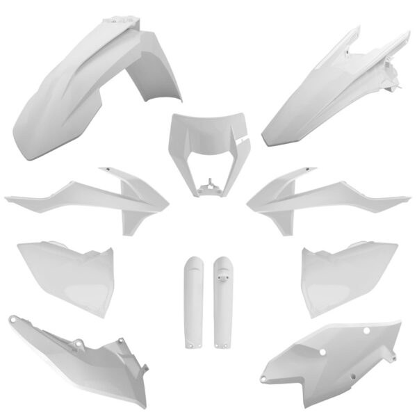 Kit plastiche POLISPORT KTM XC-W EXC EXC-F 2017–2019 bianco