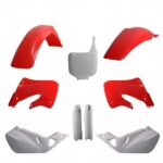 Kit plastiche POLISPORT Honda CR 1997–1999 rosso fluo bianco