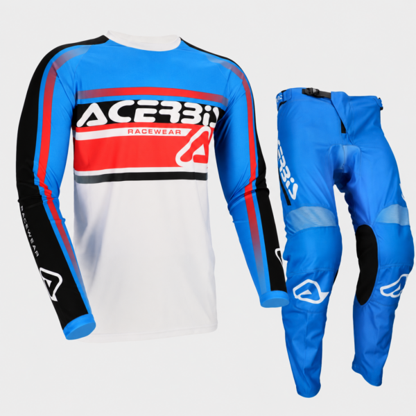 Completo Motocross Acerbis MX Linear Lugo Blu Bianco