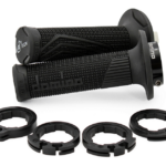 Manopole Lock-On DOMINO D100 nere con ghiere