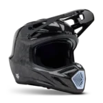 Casco Motocross FOX V3 RS Carbon Solid Nero Lucido - immagine 2