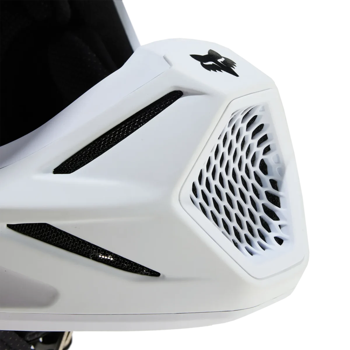 Casco Motocross FOX V3 Solid Bianco Opaco - immagine 6