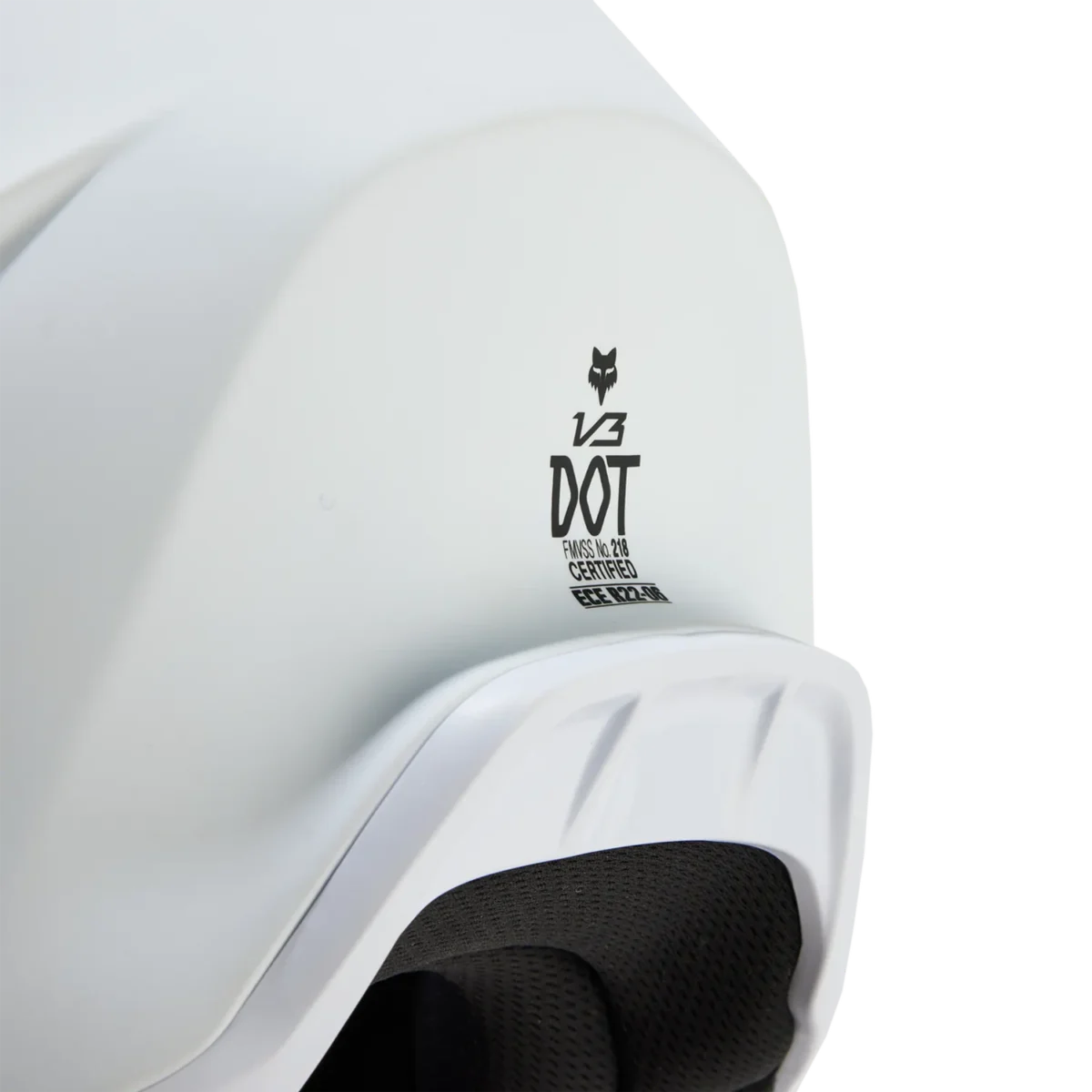 Casco Motocross FOX V3 Solid Bianco Opaco - immagine 5