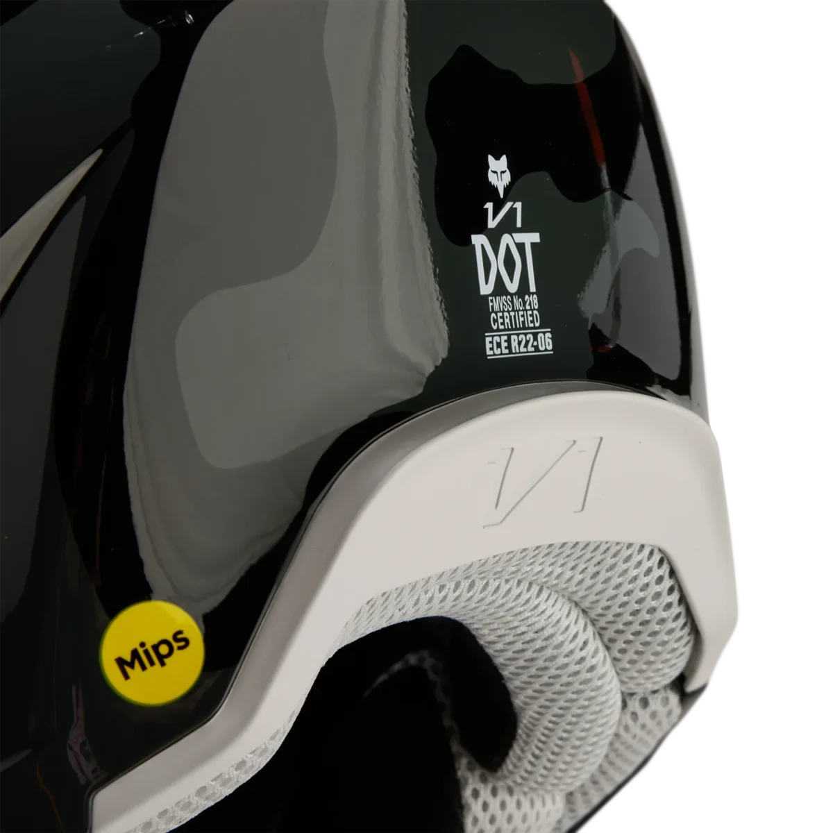 Casco Motocross FOX V1 Bnkr Nero Mimetico - immagine 9