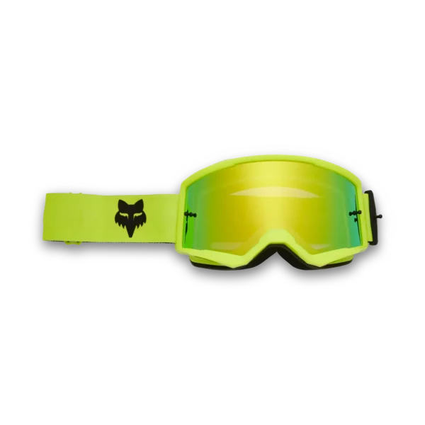 Maschera Motocross FOX Main Giallo fluorescente Lente Specchio