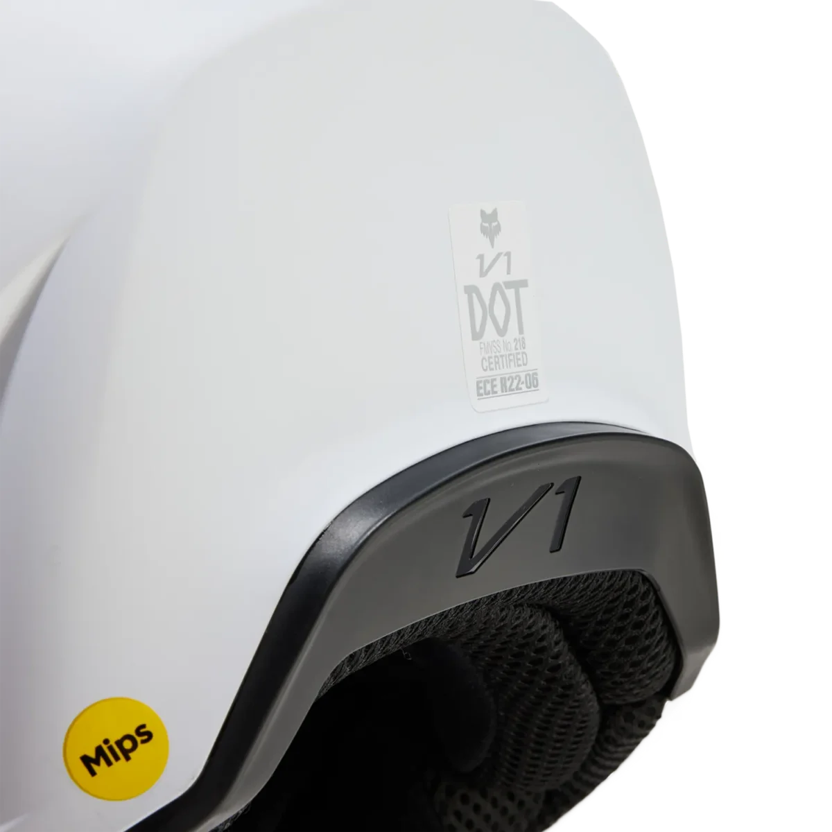 Casco Motocross FOX V1 Solid Bianco - immagine 6